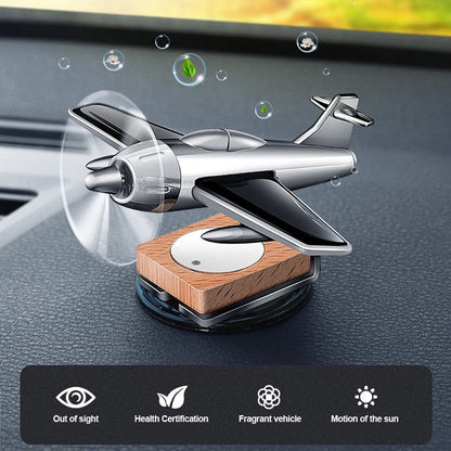 Solar-powered airplane-themed mini car air freshener for adding fragrance and style to your car