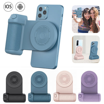 Revolutionary 3-in-1 Camera Enhancement: Magnetic Selfie Photo Bracket with Bluetooth Compatibility and Anti-Shake Technology!